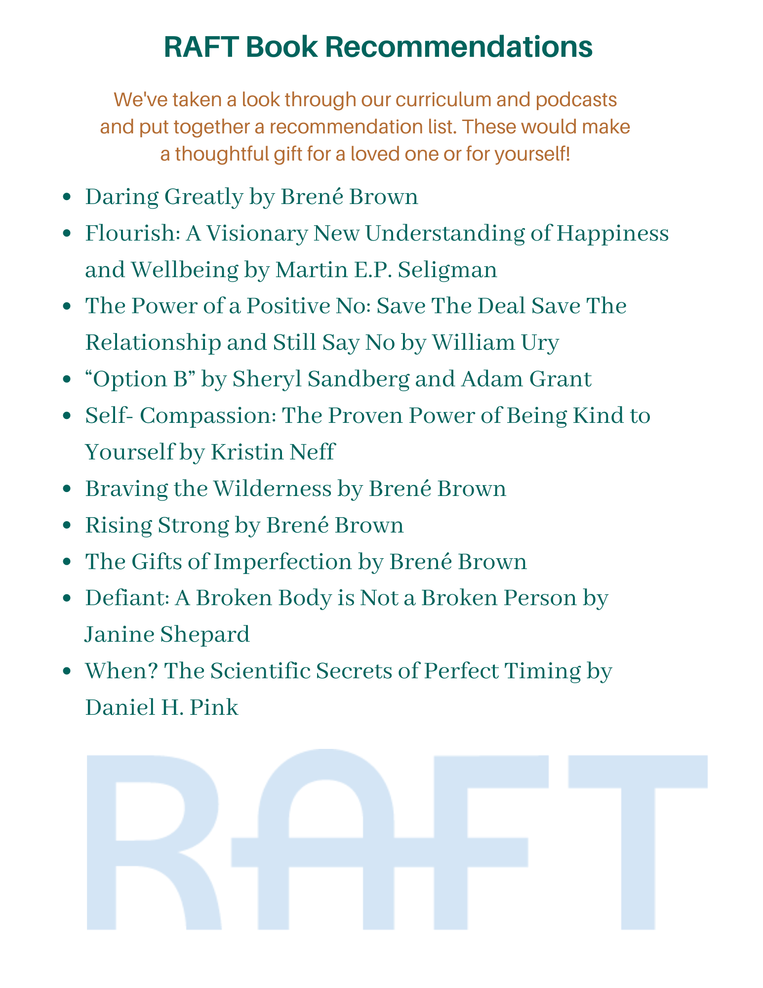 RAFT Booklist September 2020
