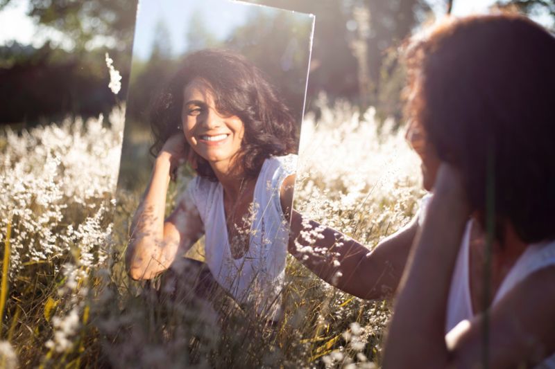 Smile back at yourself in the mirror