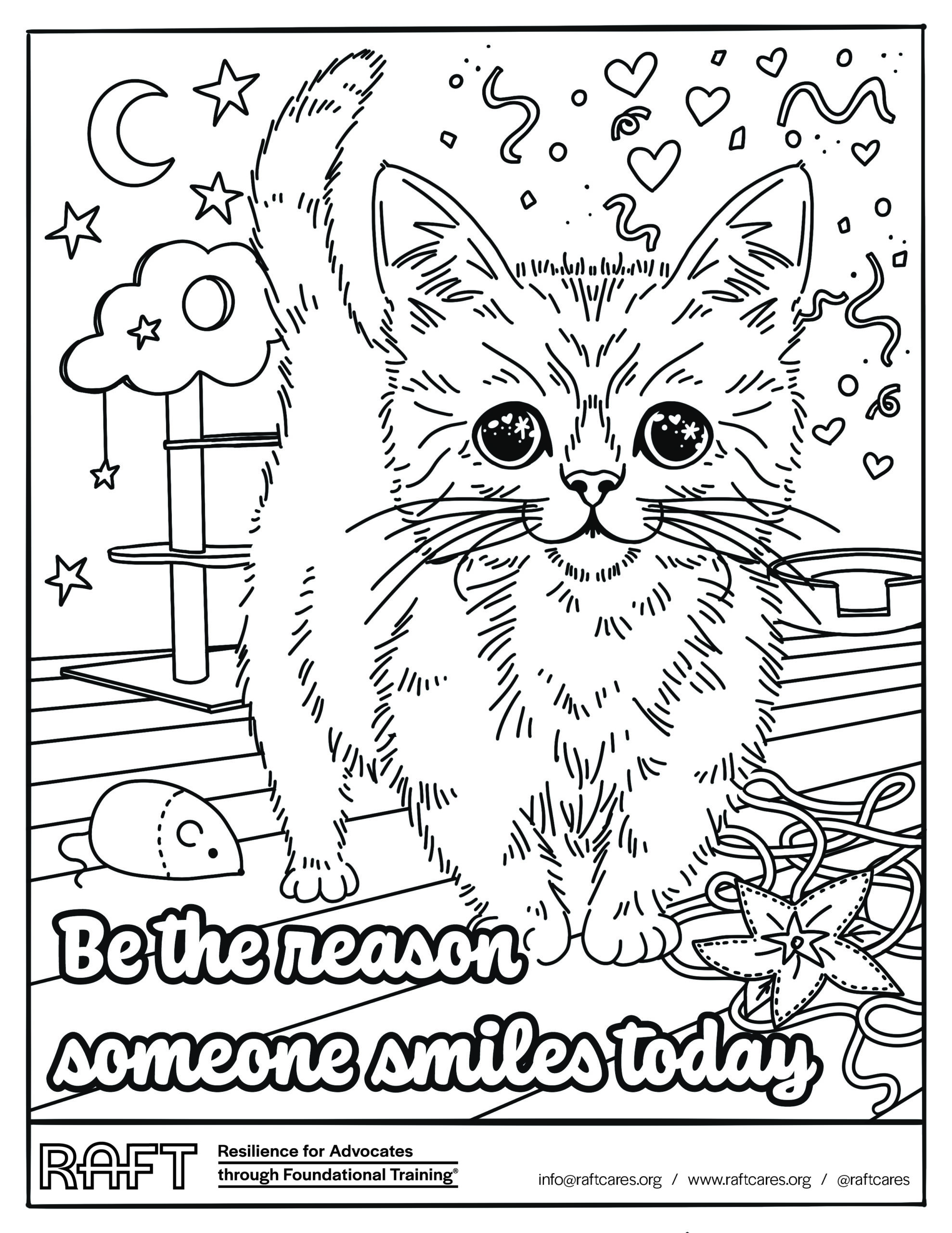 Kitten Coloring Page