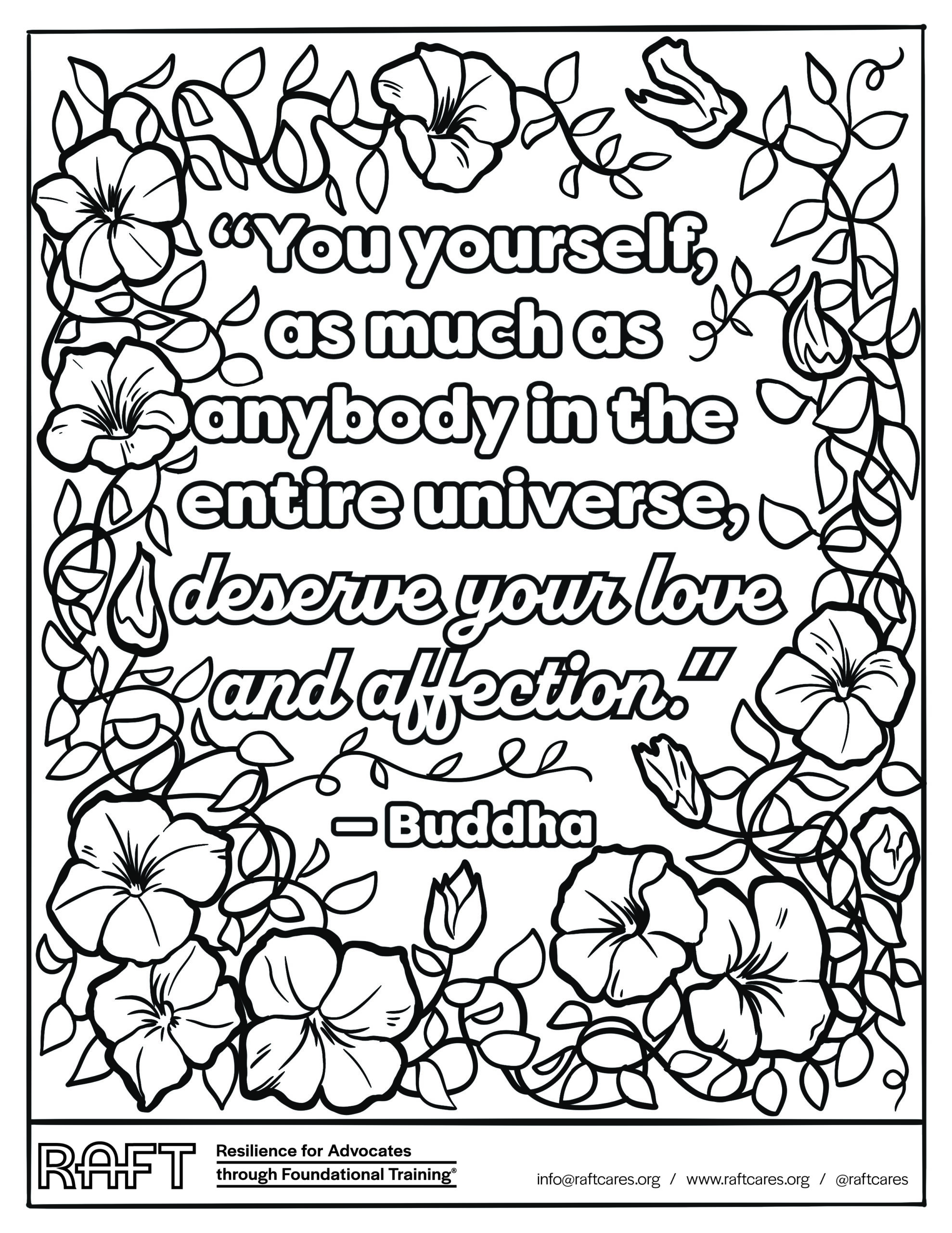 Love Yourself Coloring Page