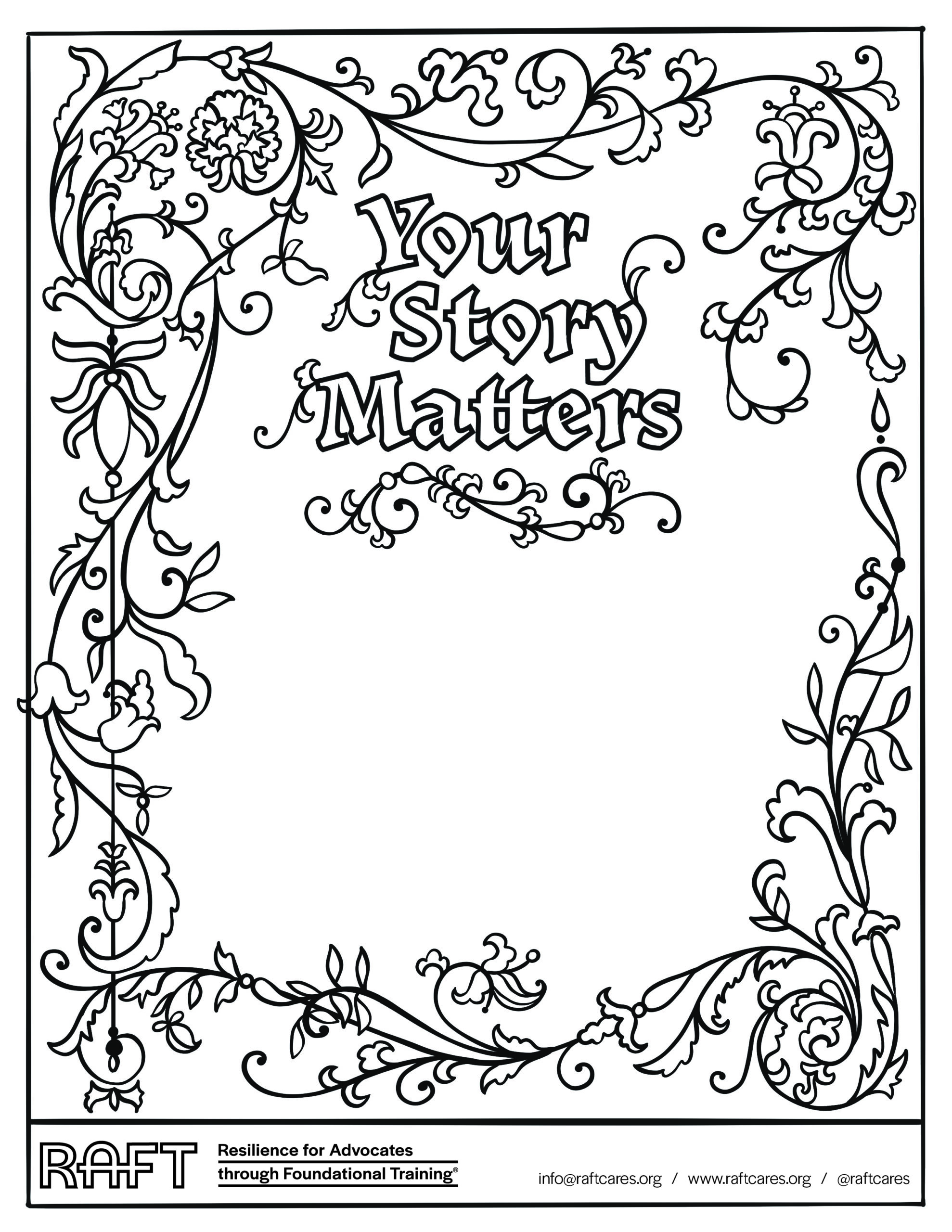 Your Story Matters Coloring Page