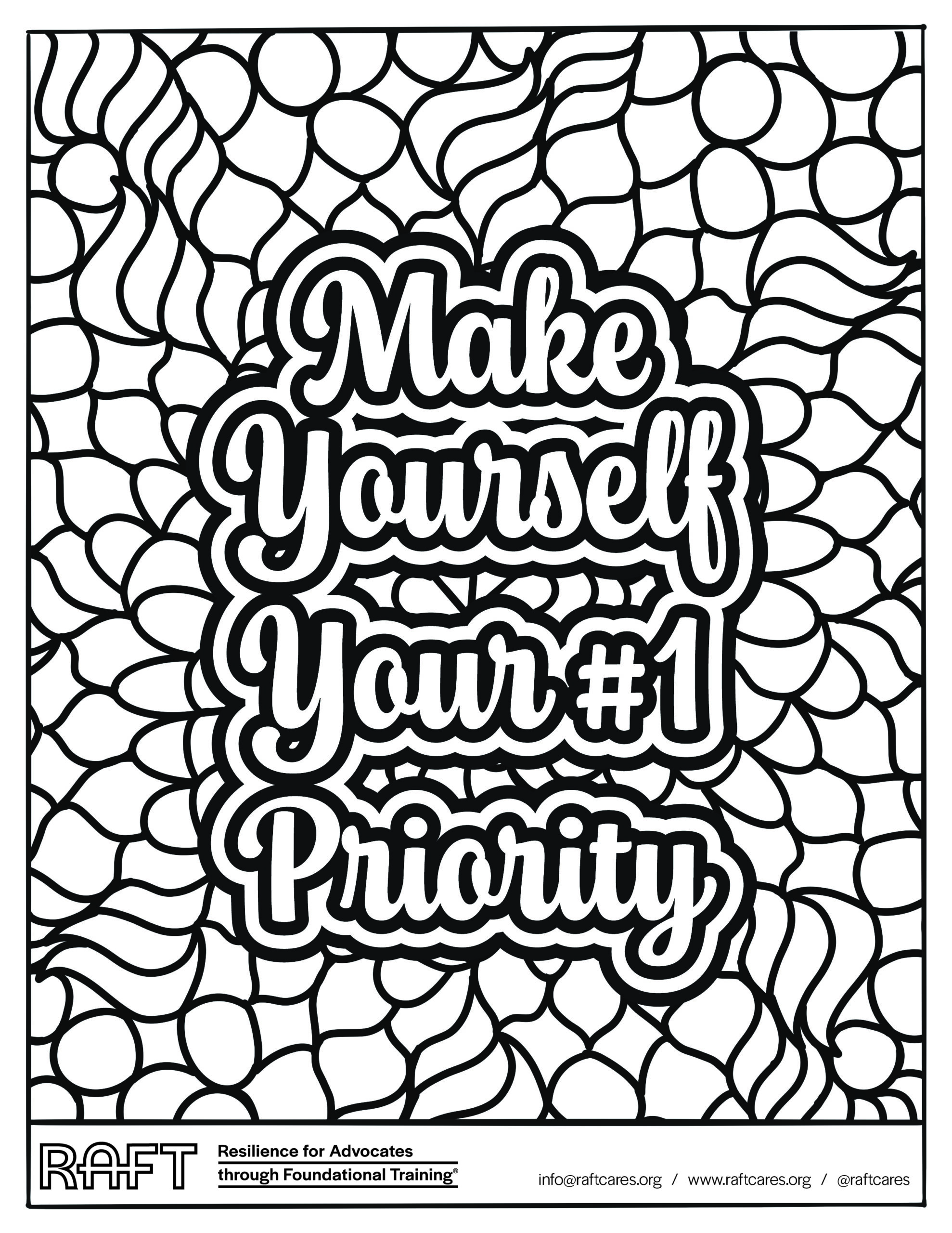 Make Yourself A Priority Coloring Page