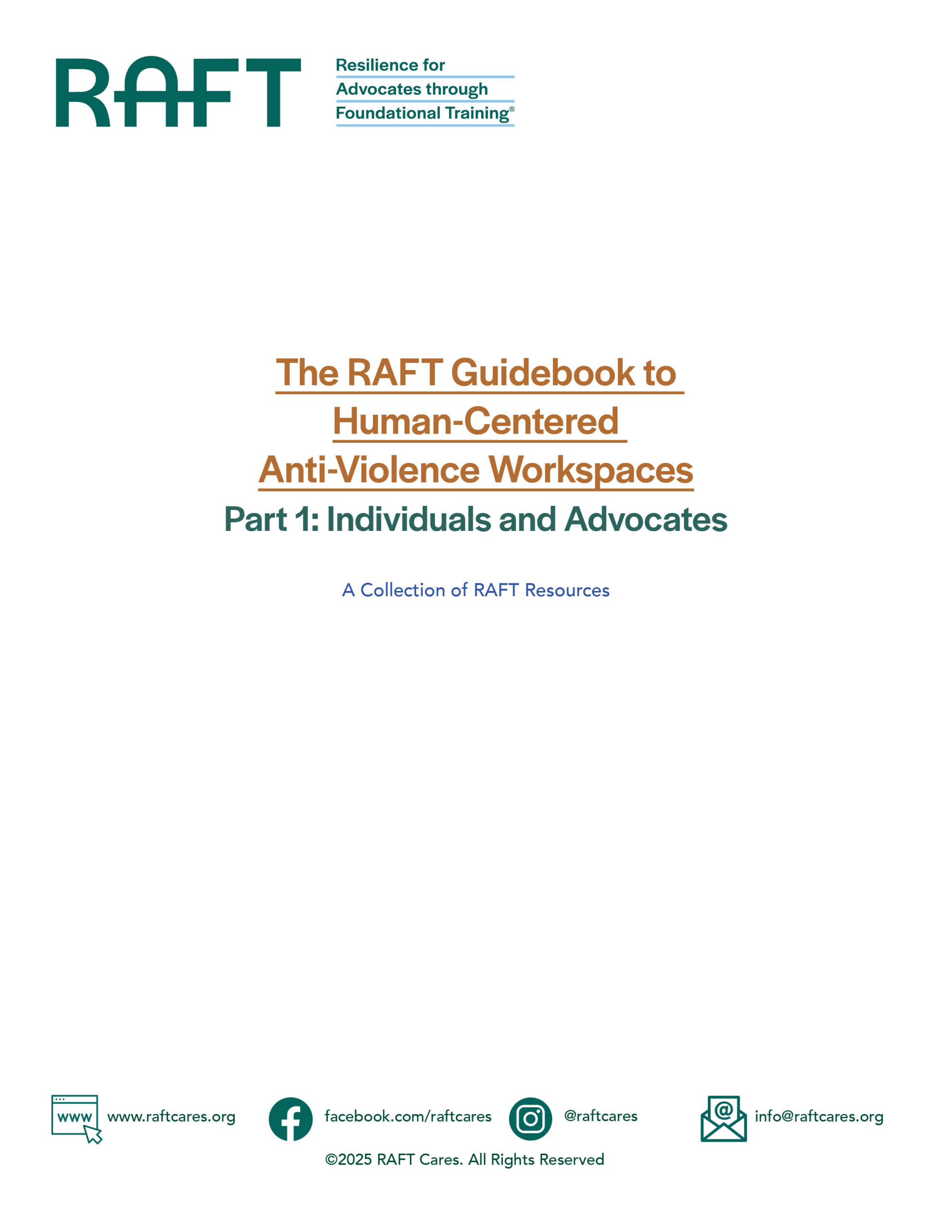 RAFT Guidebook to Human-Centered Anti-Violence Workspaces – Part One