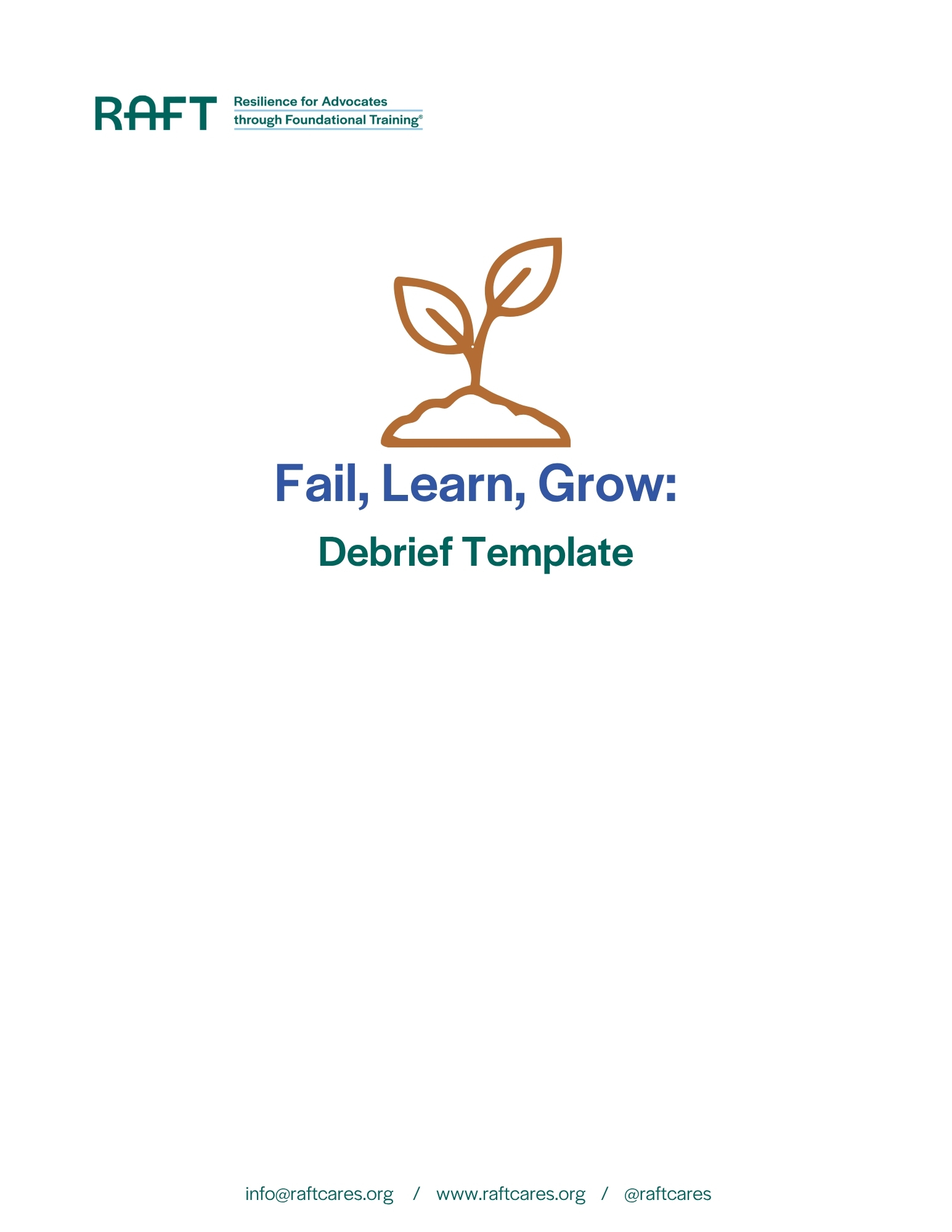 Fail, Learn, Grow Debrief Template