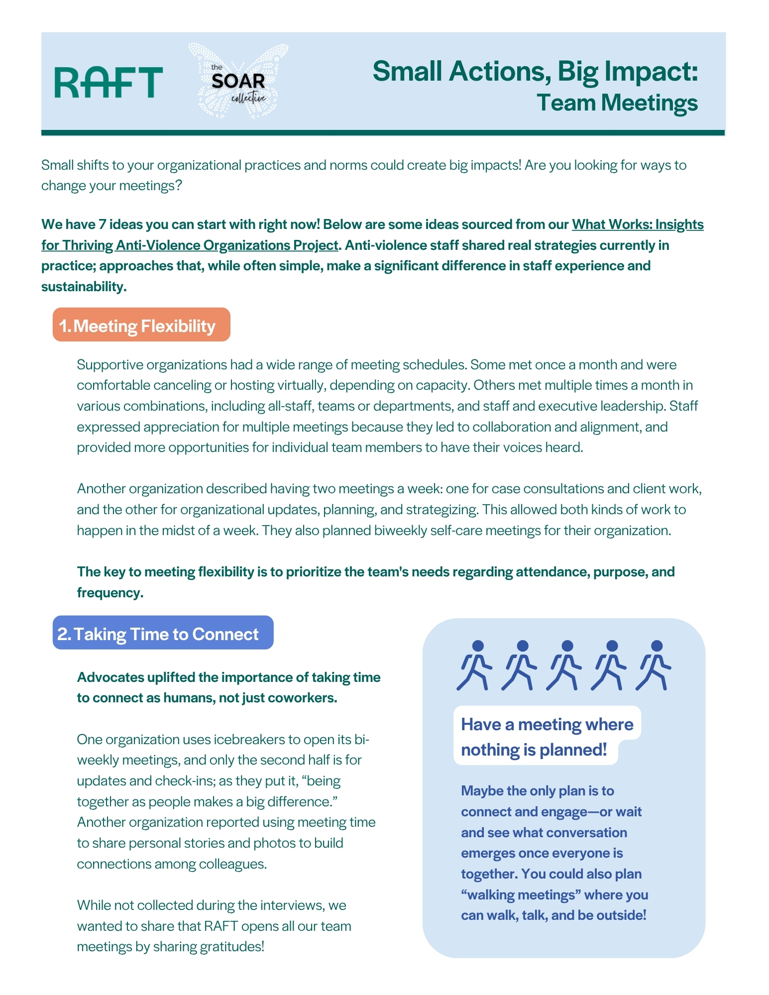 Small Actions, Big Impact: Team Meetings