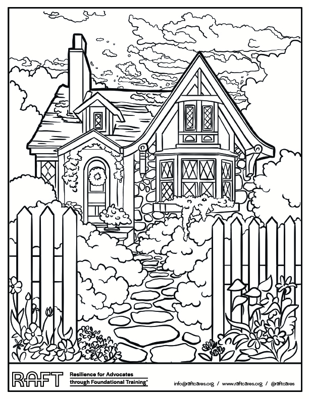 Cottage Coloring Page